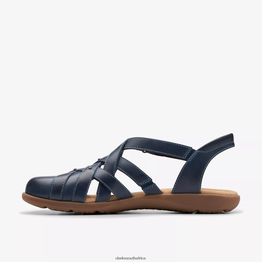 2Z8V2H92 Elizabelle Sea Clarks Navy Leather