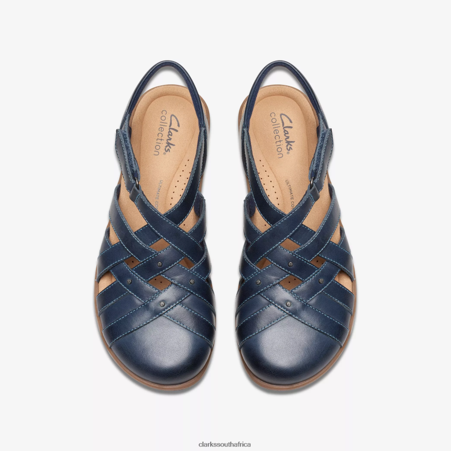 2Z8V2H92 Elizabelle Sea Clarks Navy Leather