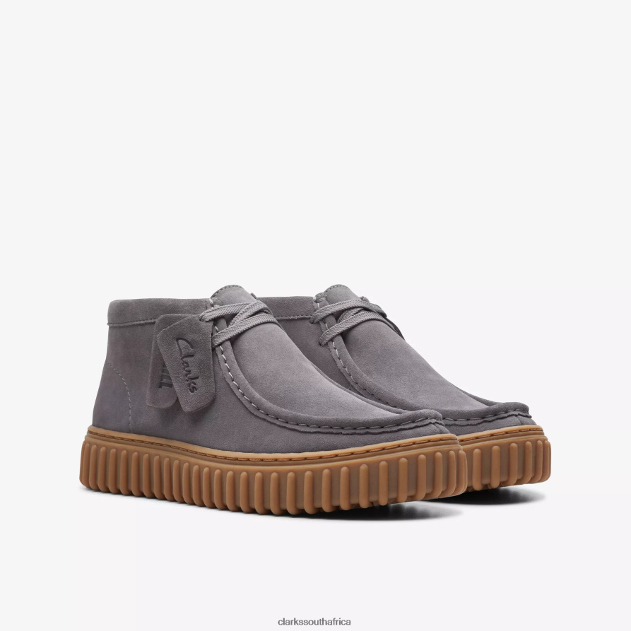 2Z8V2H974 Torhill Kid Clarks Grey Suede