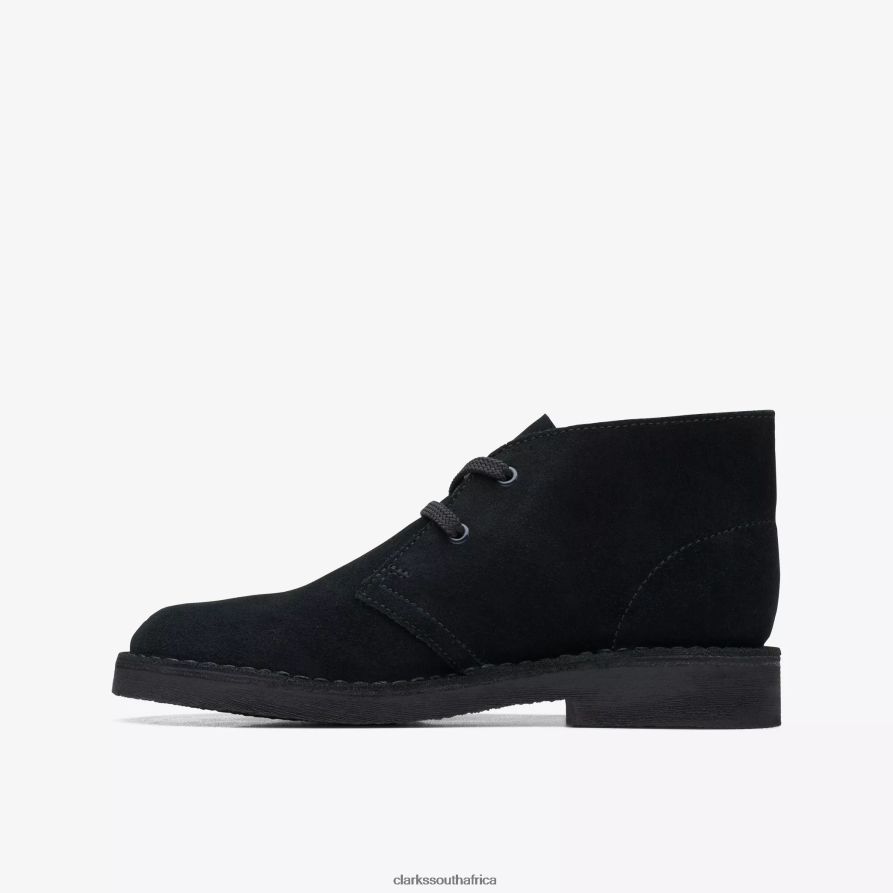 2Z8V2H985 Desert Boot Older Clarks Black Suede