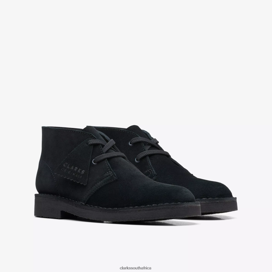 2Z8V2H985 Desert Boot Older Clarks Black Suede