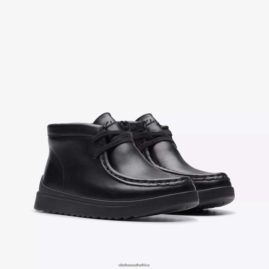 2Z8V2H990 Goal Wally Kid Clarks Black Leather