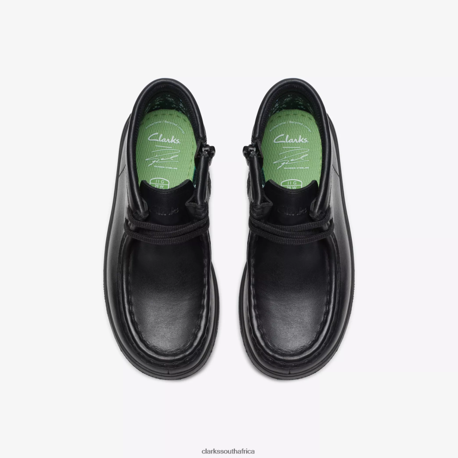 2Z8V2H990 Goal Wally Kid Clarks Black Leather