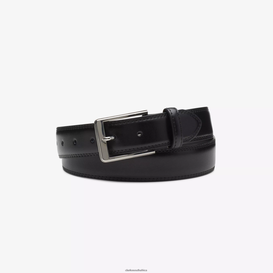 2Z8V2H934 Dress Belt Clarks Black Leather