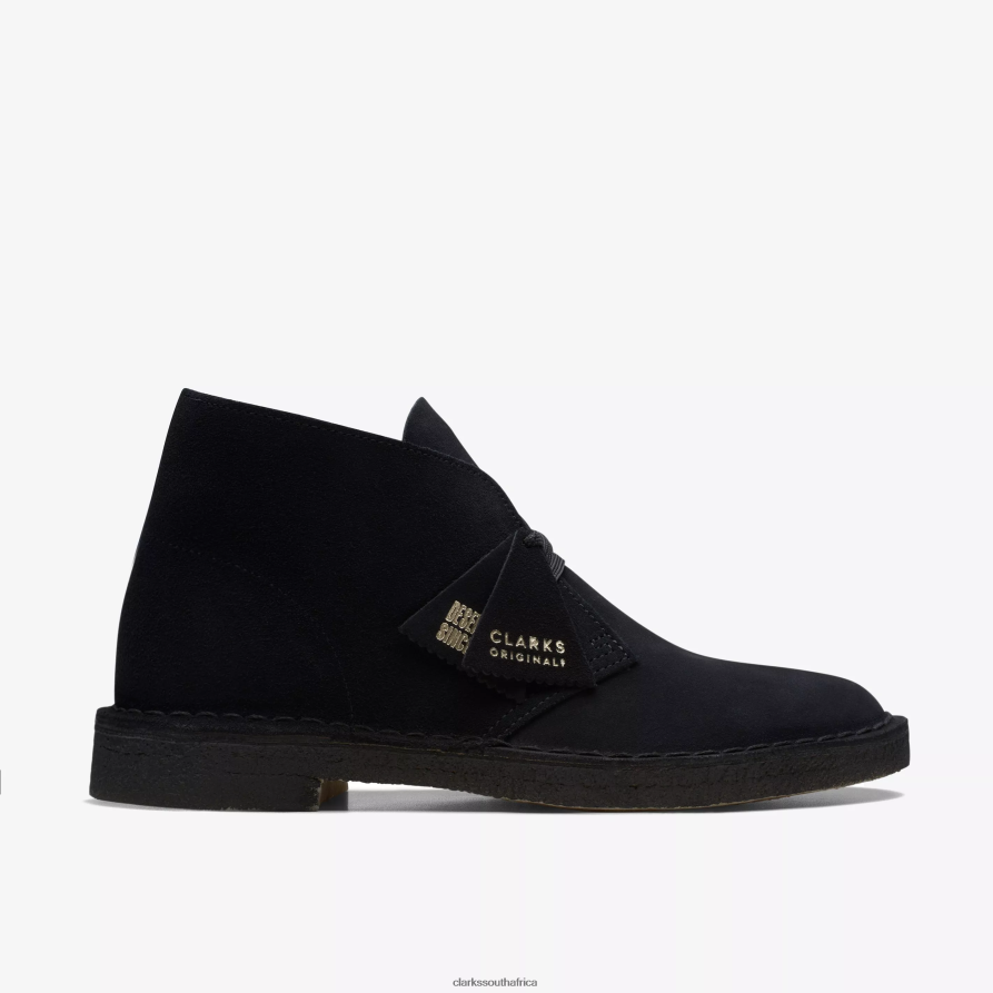 2Z8V2H756 Desert Boot Clarks Black Suede