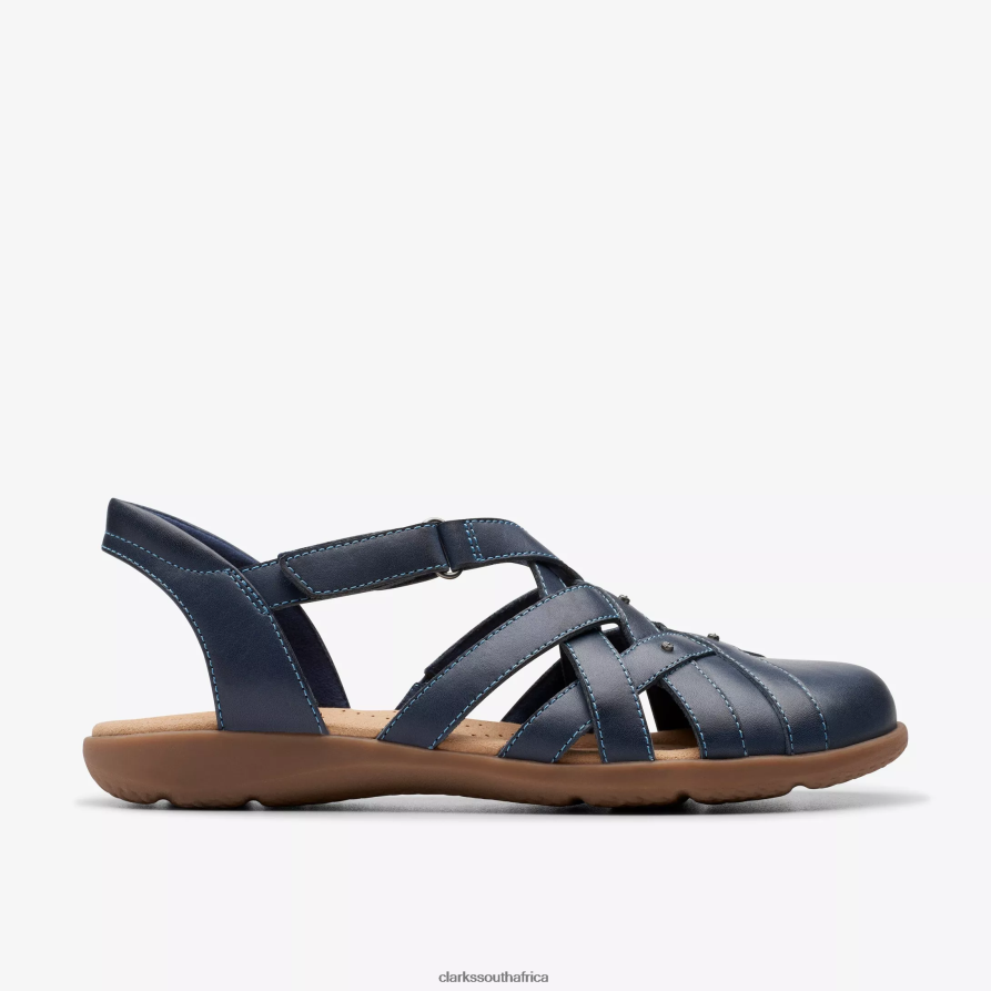 2Z8V2H92 Elizabelle Sea Clarks Navy Leather