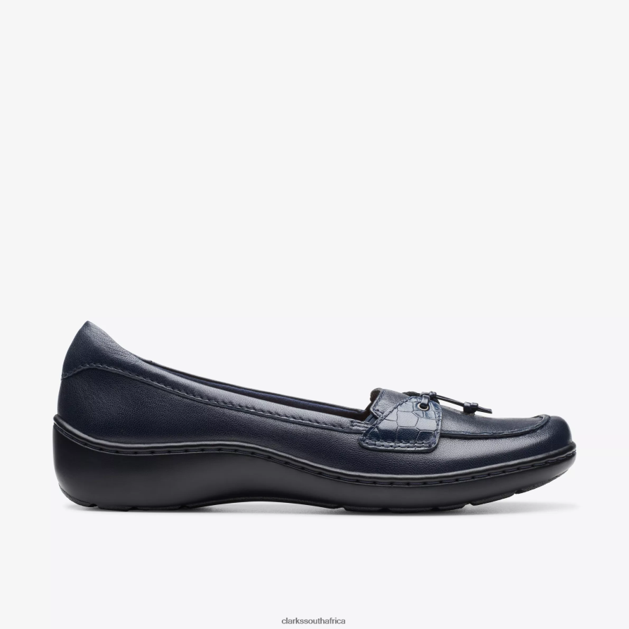 2Z8V2H293 Cora Haley Clarks Navy Leather