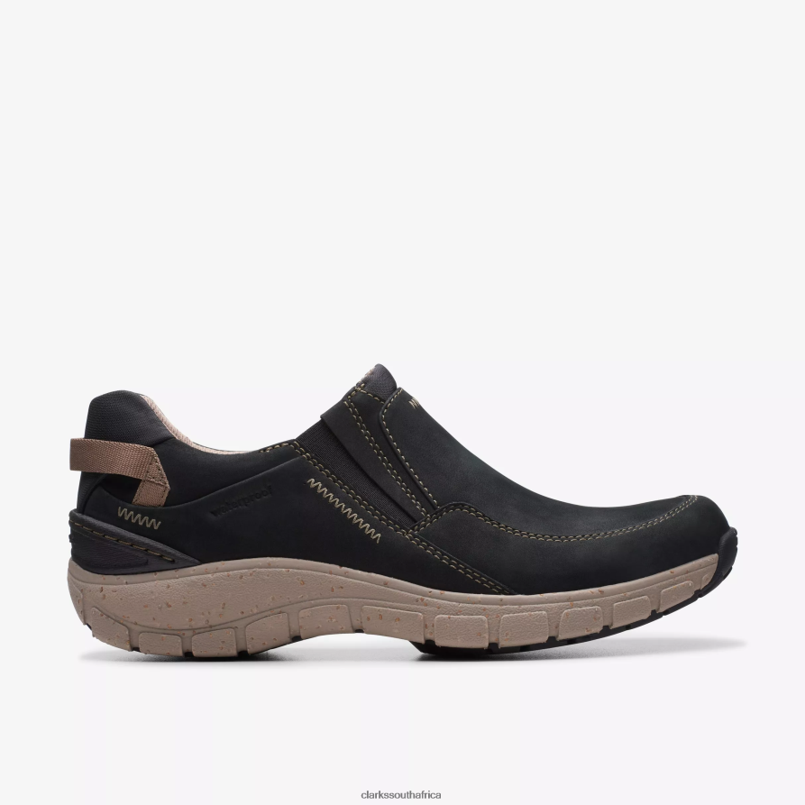 2Z8V2H340 Wave Plateau Clarks Black Nubuck